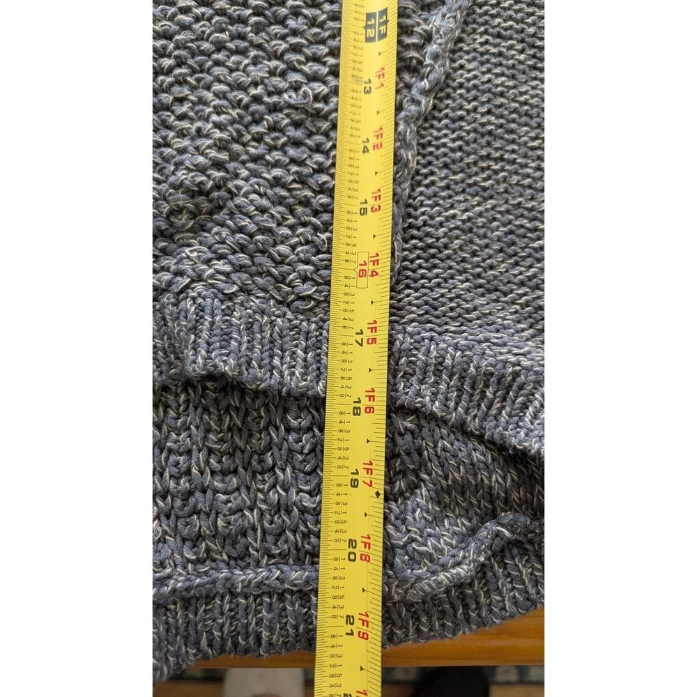 RD Style‎ Womens Grey Marled Chunky Knit V-Neck High-Low Sweater Medium